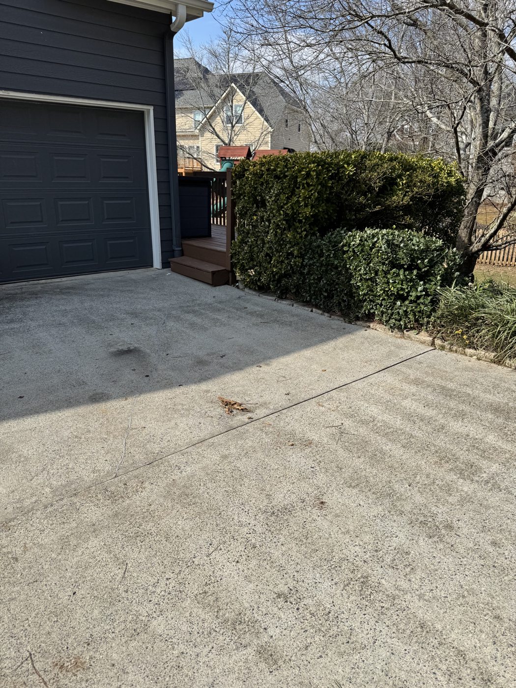 After junk removal in Alpharetta, GA: driveway cleanout finished