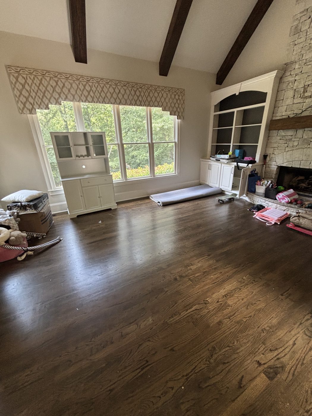 After junk removal in Canton, GA: living room cleanout finished